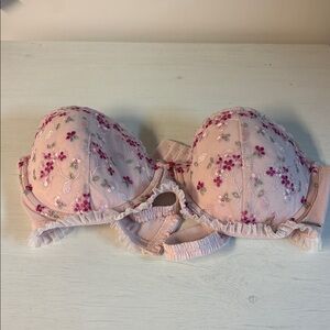 La Vie En Rose Pink Floral Bra
